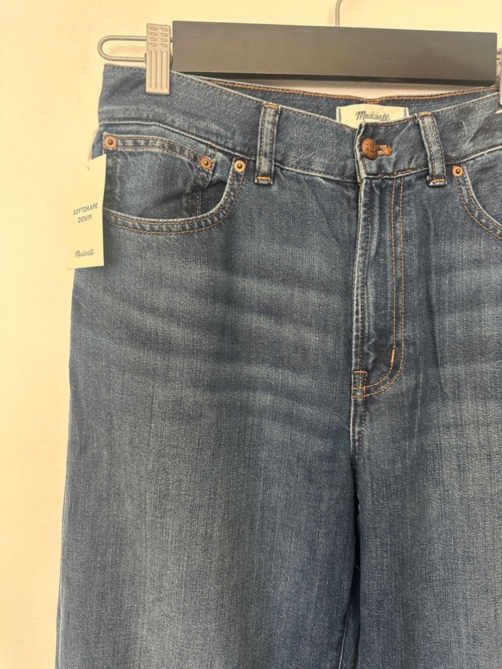 Madewell High-Rise Wide-Leg Denim in Classic Blue - Picture 5 of 9